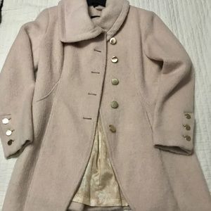 GUESS Women’s Pale Pink Wool Blend Peacoat